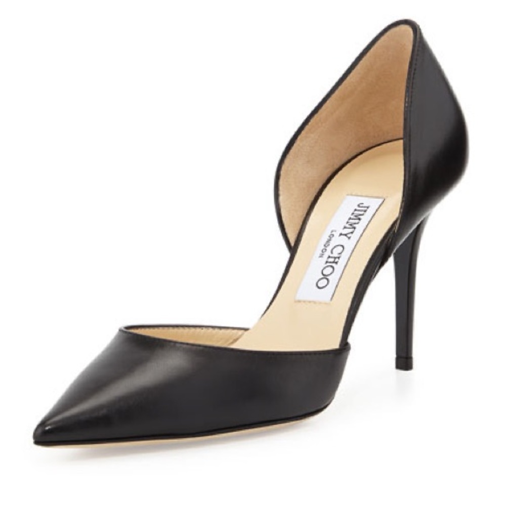 Jimmy Choo Addison Leather d’Orsay Pump - Black